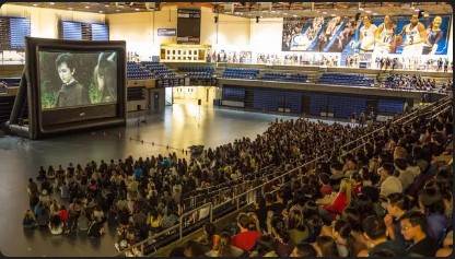 Indoor Movie in Gymnasium