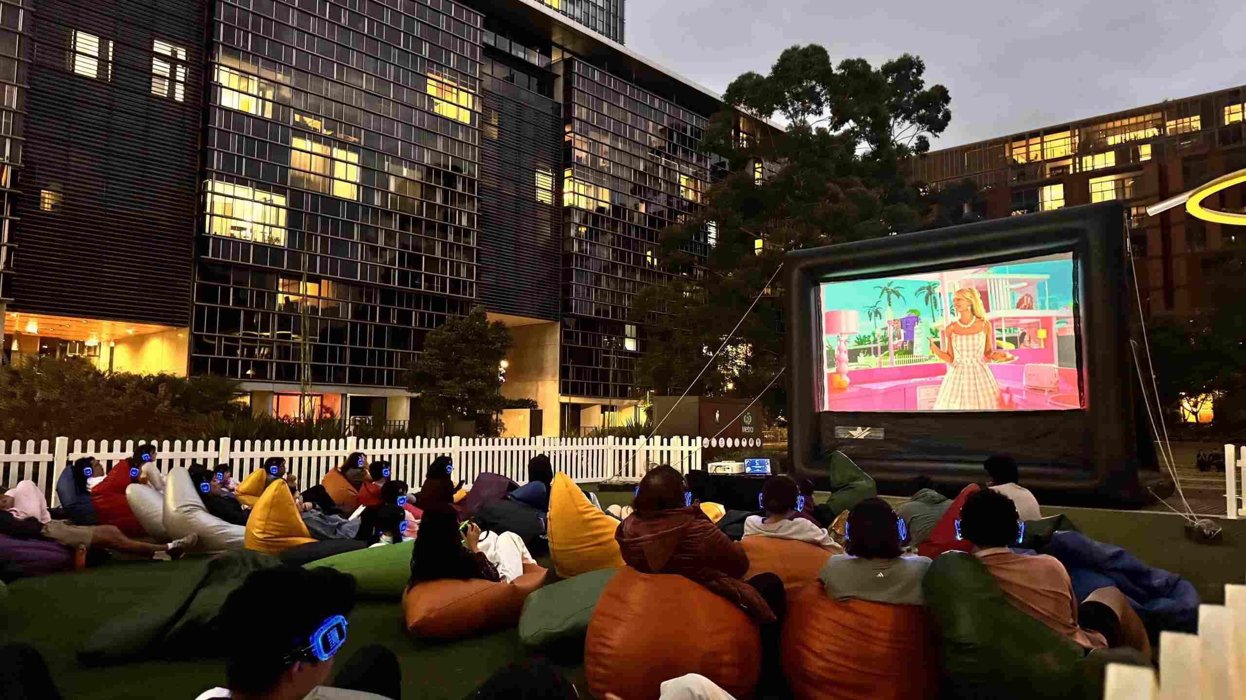 Urban silent movie night